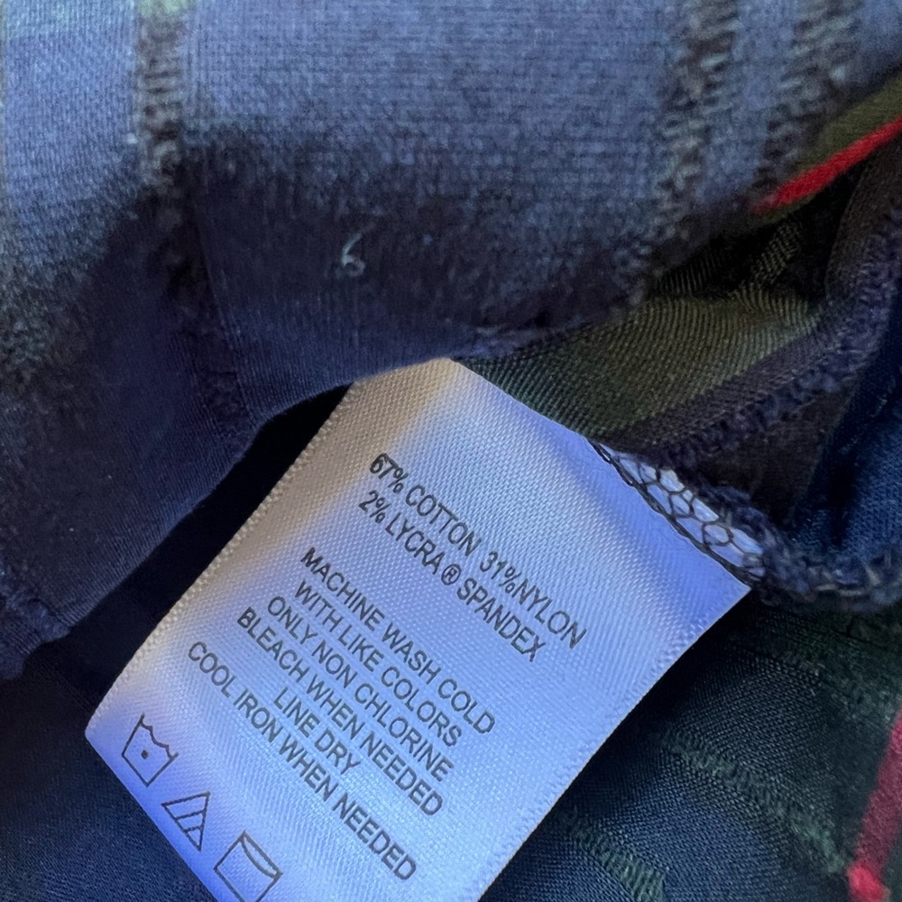 Foxcroft Germaine Plaid Crinkle Buffalo Long Sleeve Button Down Size 16 Holiday - Picture 5 of 6